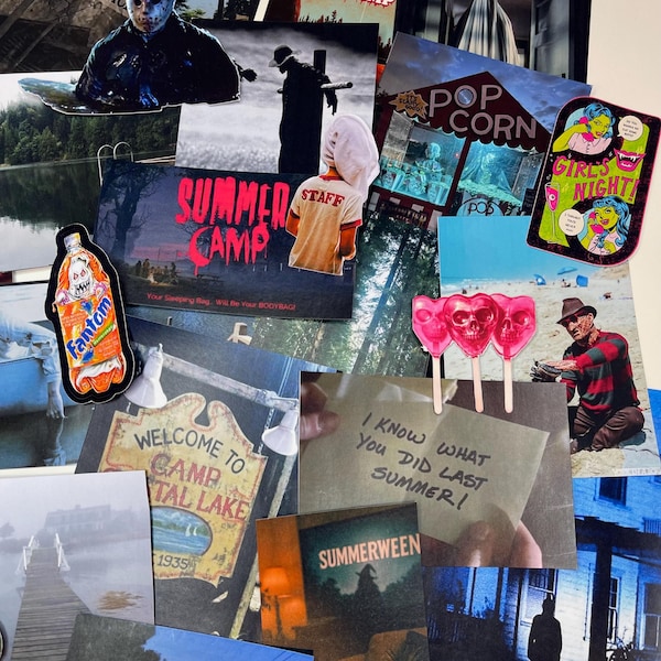 Summerween Horror Ephemera Pack - Ephemera - Junk Journal - Scrapbooking - Nostalgia