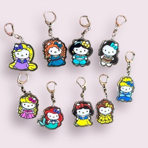 HelloKittyDisneyPrincess Keychain
