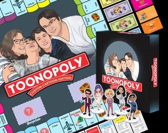 Custom 'Toonopopoly  Board Game: Personalized Cartoon Edition