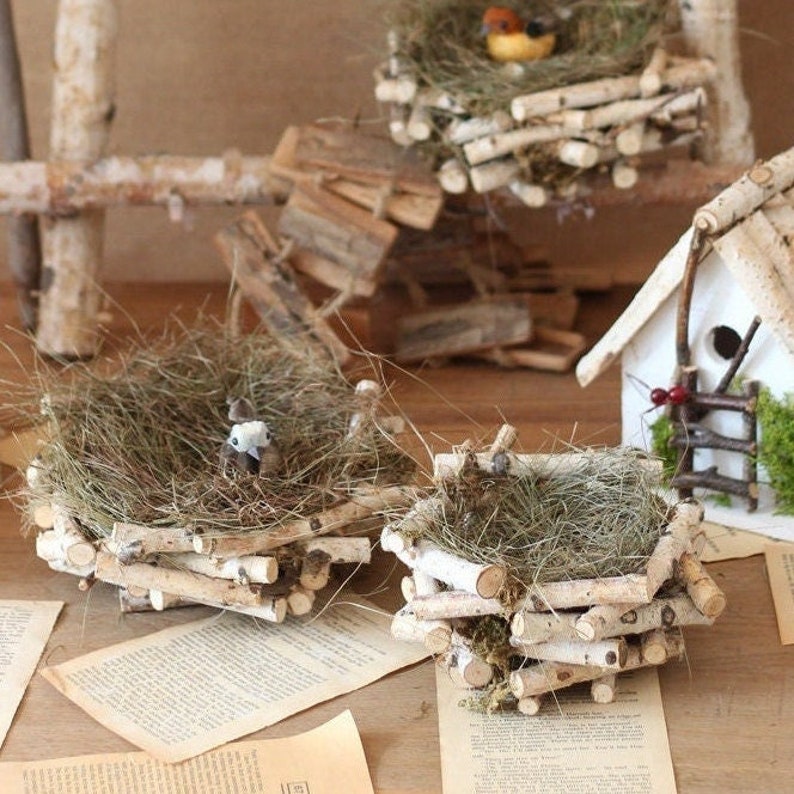 Wooden Hanging Bird Nest Bird Feeder Bird Box Garden Etsy