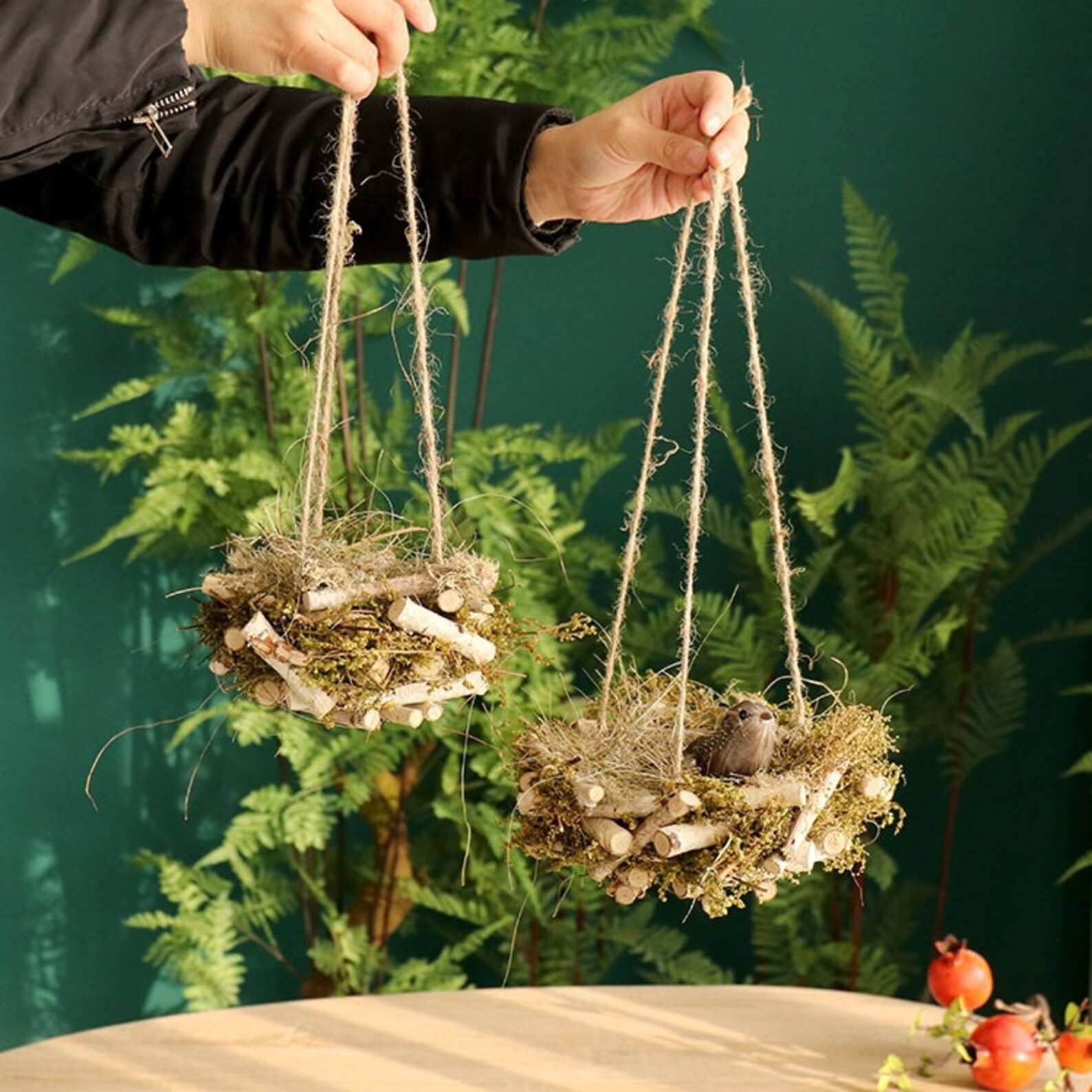 Wooden Hanging Bird Nest Bird Feeder Bird Box Garden Etsy