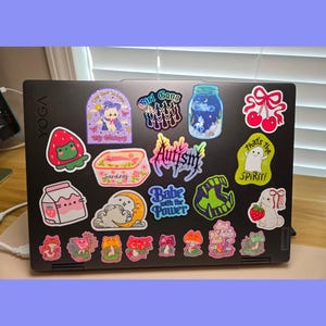 Refuse to Lose My Whimsy Holographic Cat Sticker / Waterproof Cup Decal image 3