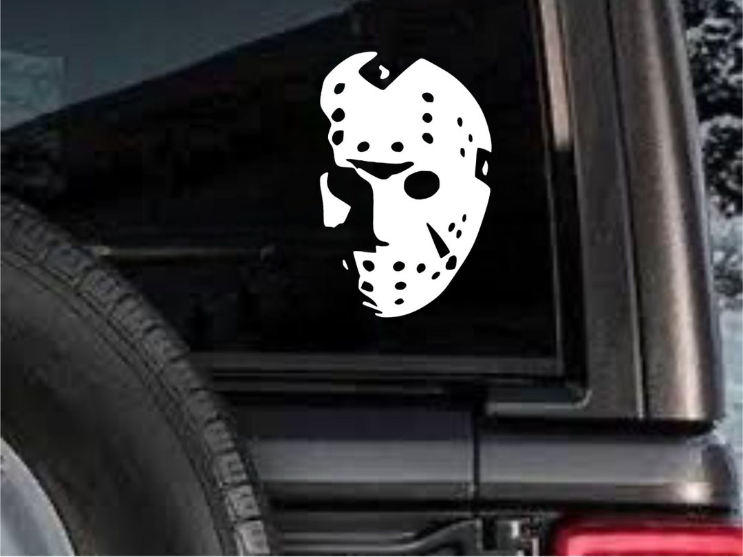 Jason Voorhees Mask Car Sticker / Friday the 13th Car Sticker / Jason ...