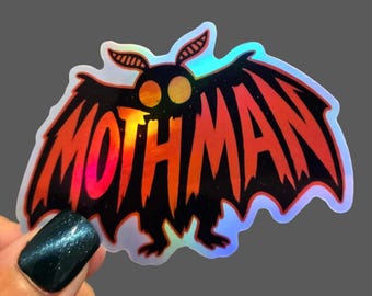 Holographic Mothman Sticker / Waterproof Cup Decal