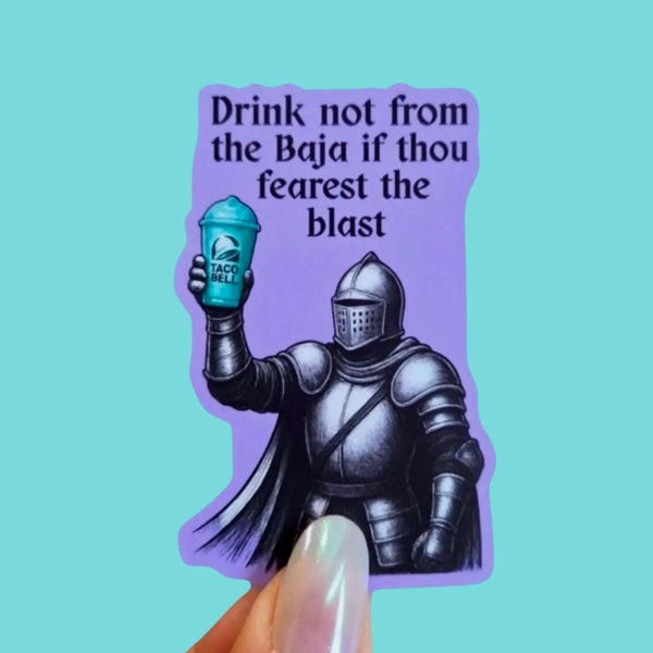 Medieval Baja Blasted Sticker / Waterproof Cup Sticker