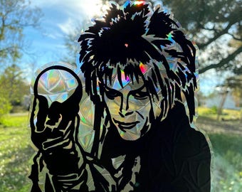 Jareth Goblin King Suncatcher Sticker / The Labyrinth 1986 / Labyrinth Room Decor / Labyrinth Gift / David Bowie / Labyrinth Sticker