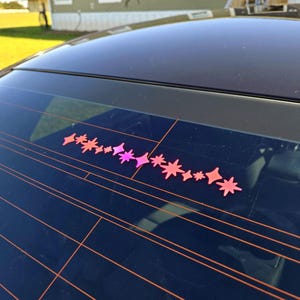 Sparkle Stars Tramp Stamp Sticker / Girlie Pop Car Sticker / Star Car Sticker / Kawaii Car Sticker / Cute Car Accessories / Girl Car