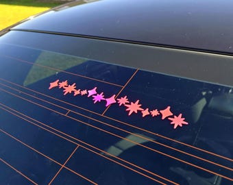 Sparkle Stars Tramp Stamp Sticker / Girlie Pop Car Sticker / Star Car Sticker / Kawaii Car Sticker / Cute Car Accessories / Girl Car