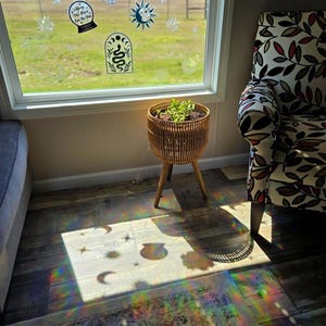 Tarot Card Suncatcher Window Cling (Set of 4) / Witchy Room Decor imagem 2