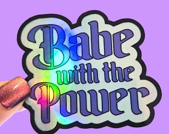 Babe with the Power Holographic Sticker / Labyrinth Movie 1986 / Waterproof Tumbler Cup Sticker / David Bowie