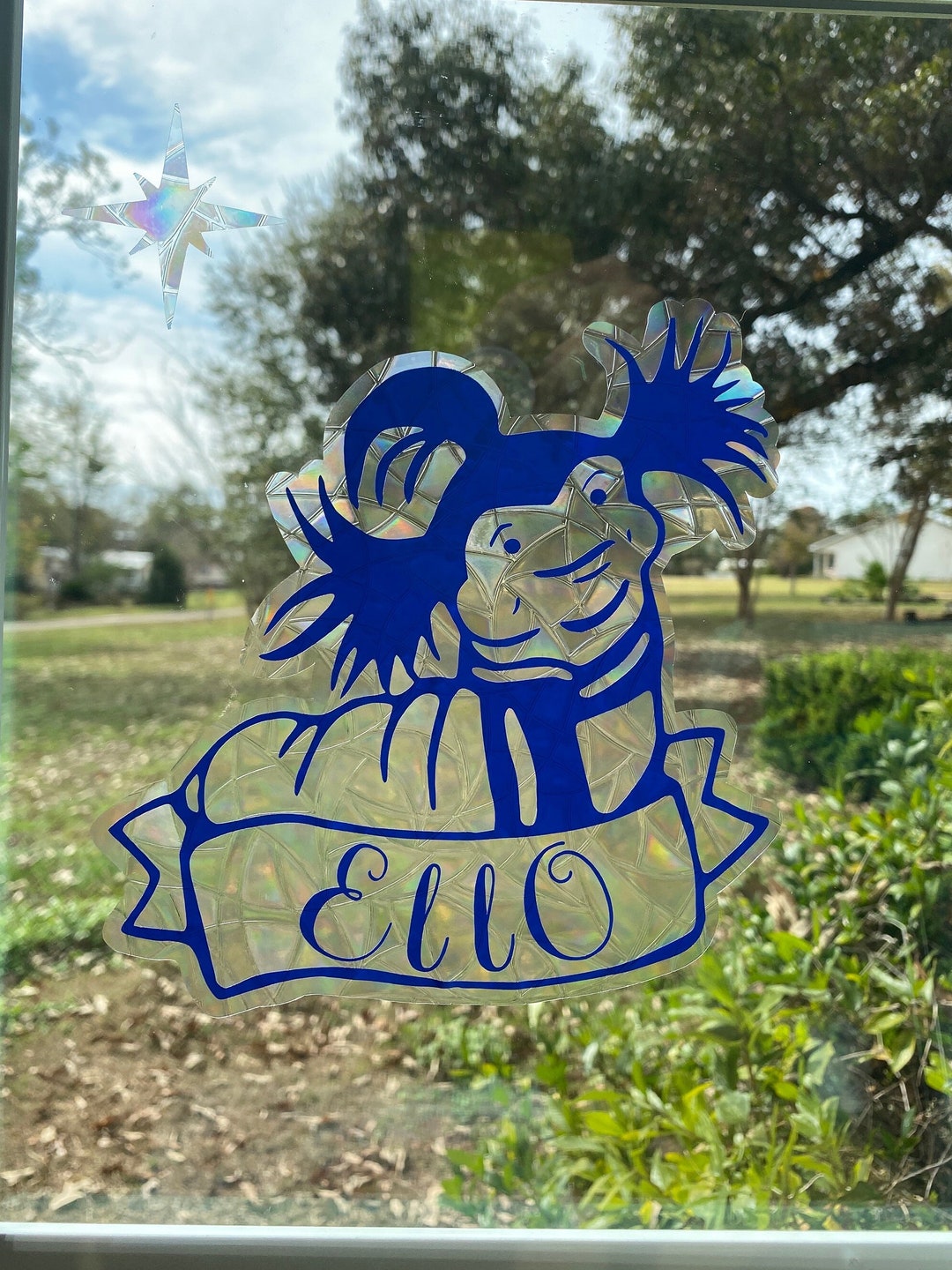 William the Worm Suncatcher/ Labyrinth Movie / Renter Friendly Etsy