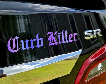 Curb Killer Sticker / New Driver Car Sticker / Hitting Curbs Sticker / Cute Car Accessories / Funny Bumper Sticker / New Car Sticker