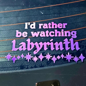 Labyrinth Sticker / The Labyrinth 1986 / Babe With the Power / Goblin King Sticker / Holographic Cup Sticker / Labyrinth Quote Sticker