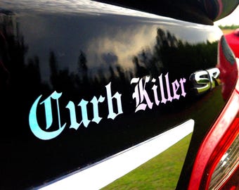 Curb Killer Car Sticker – Funny New Driver Decal