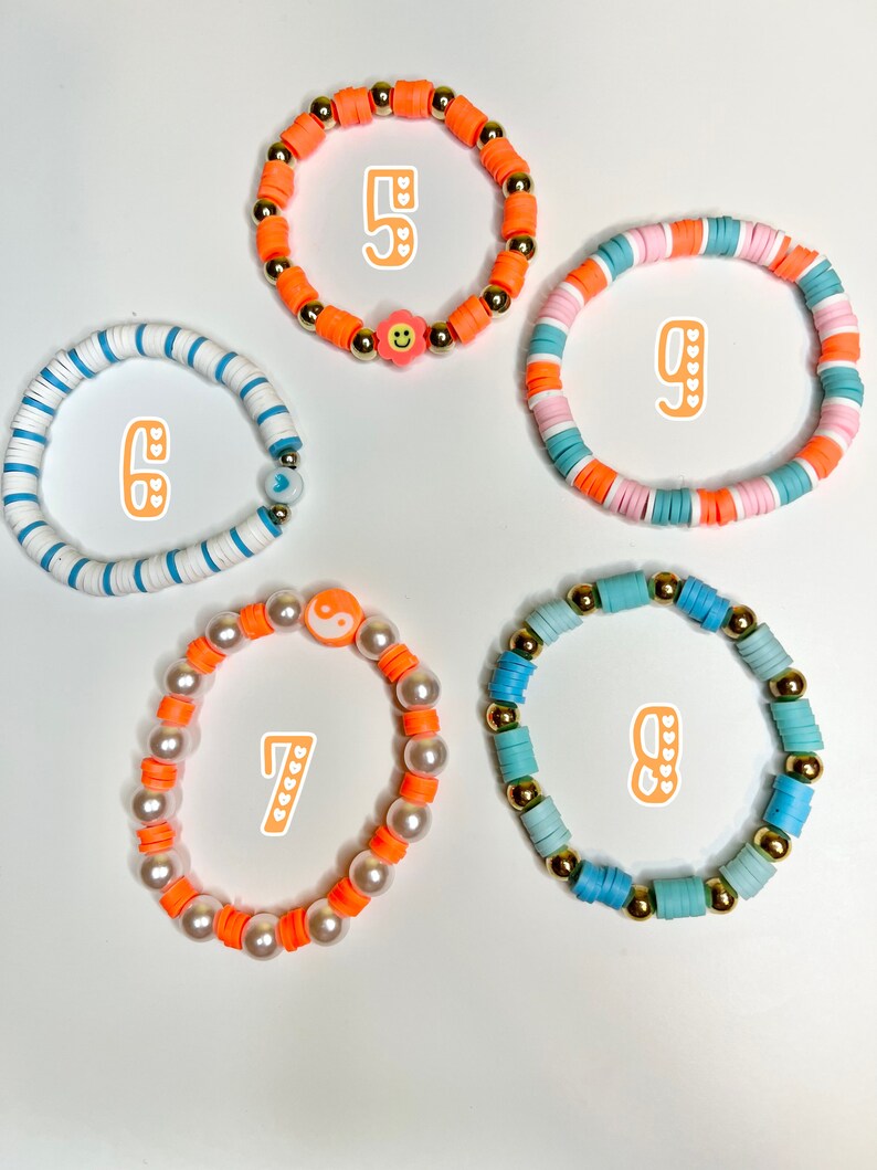 Clay Bead Bracelets Etsy