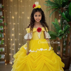 Belle Dress Princess Dress Beauty Belle Costume Yellow Dress for ...