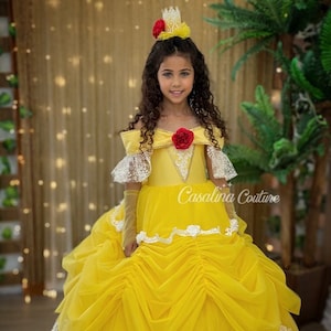 Belle Dress Princess Dress Beauty Belle Costume Yellow Dress for ...