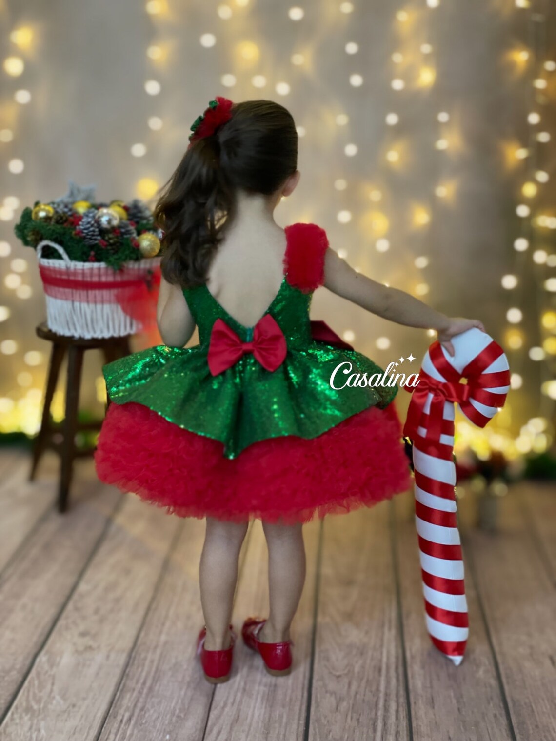 Christmas Dress Baby Girl Dress for Christmas Green Red Etsy