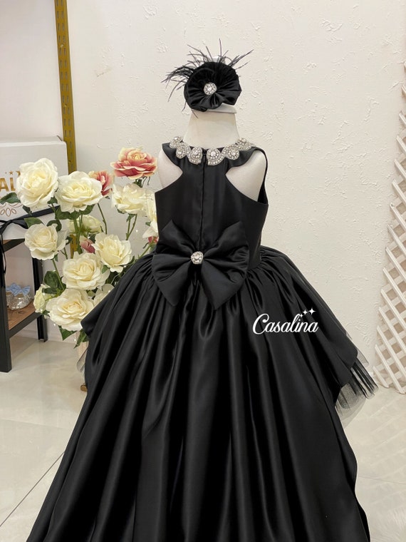 Amazon.com: HYGLJL Black Girls Pageant Dresses Long Sleeves Lace Ball Gowns  Flower Girl Dress for Wedding 2020: Clothing, Shoes & Jewelry