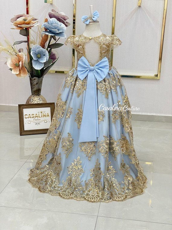 laced with gold maxi dress blue Naira Pleated Maxi Dress - Cornflower Blue Floral main image 0