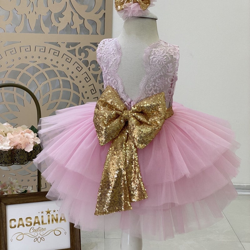Pink Pearl Glitter Dress main image 1