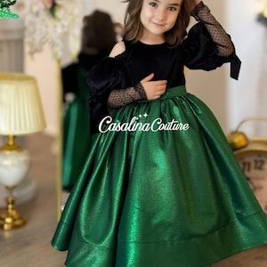 etsy emerald green dress Caitlyn Emerald Green Satin Midi Dress: Flutter Sleeves, Ruched Slit