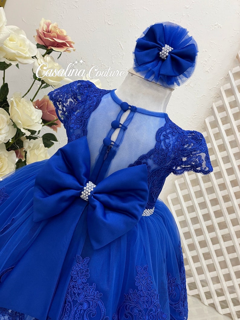 Matilda Dress Royal Blue Royal Blue Baby Girl Birthday Party Etsy