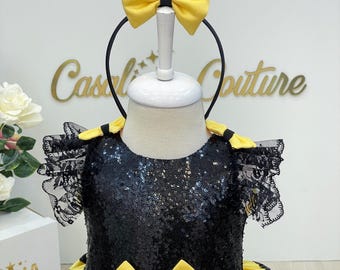 Costume Bee Amscan Costume Ape Buzzy Bee Amscan - Completo Con Ali Per Bambini 12 Mesi-3 Anni Vestito It Bambina