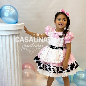 Cow Baby Girl Dress - Cute Comfy Toddler Outfit, Farm Animal Theme, Perfect for Parties & Everyday Wear