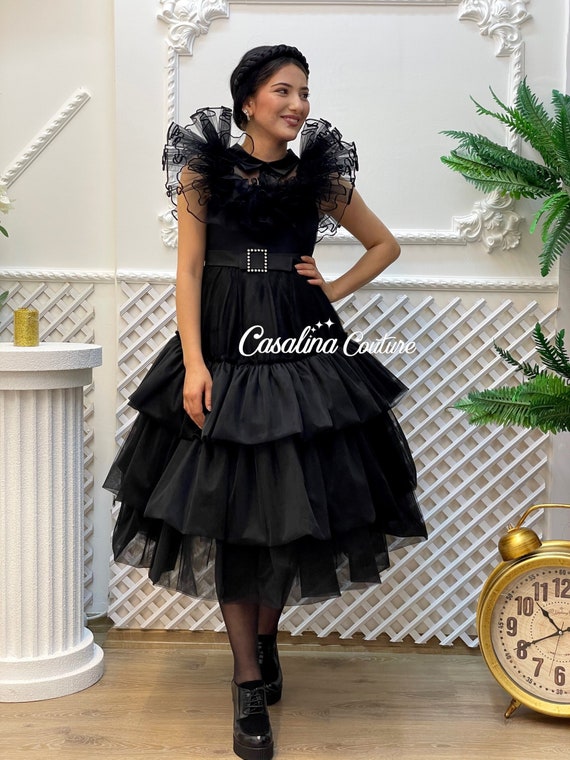 Baby girl wednesday addams costume sale