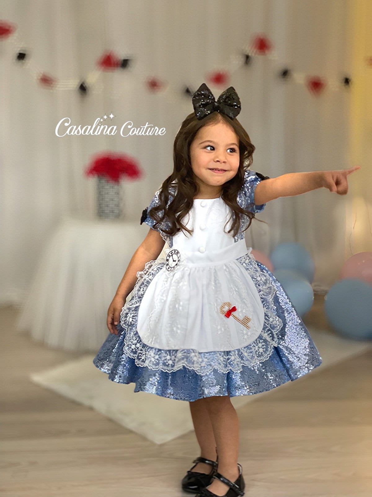 Alice Baby Dress, Blue Girl Dress, Wonderland Toddler Dress, Cosplay Costume, Dress with Apron, Easter, Eid, Birthday Party Dress