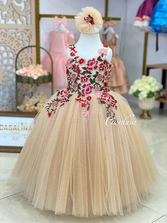 open lace back dress Sophia Champagne Lace A-Line Wedding Dress main image 0