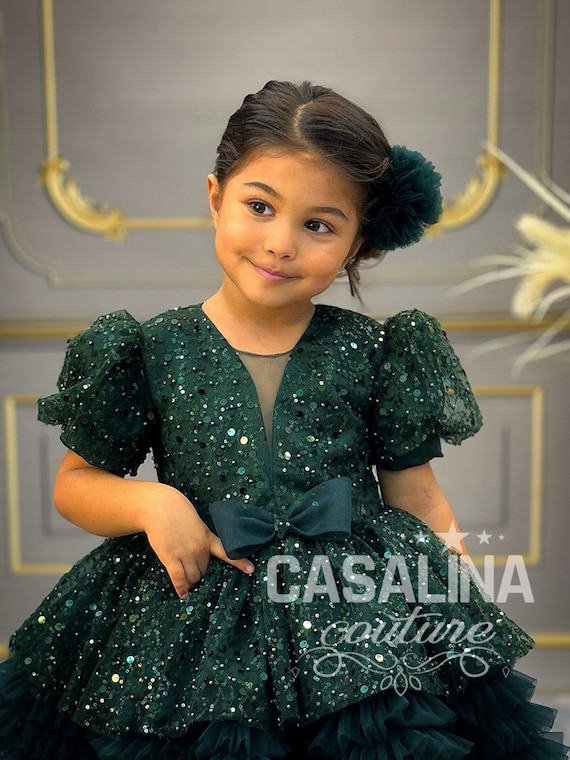 green 3t dress Buy Forest Green Sequin Velvet Party Dress (3mths-8yrs) from Next USA