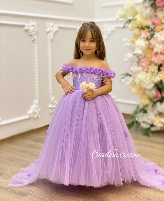 long lavender dress