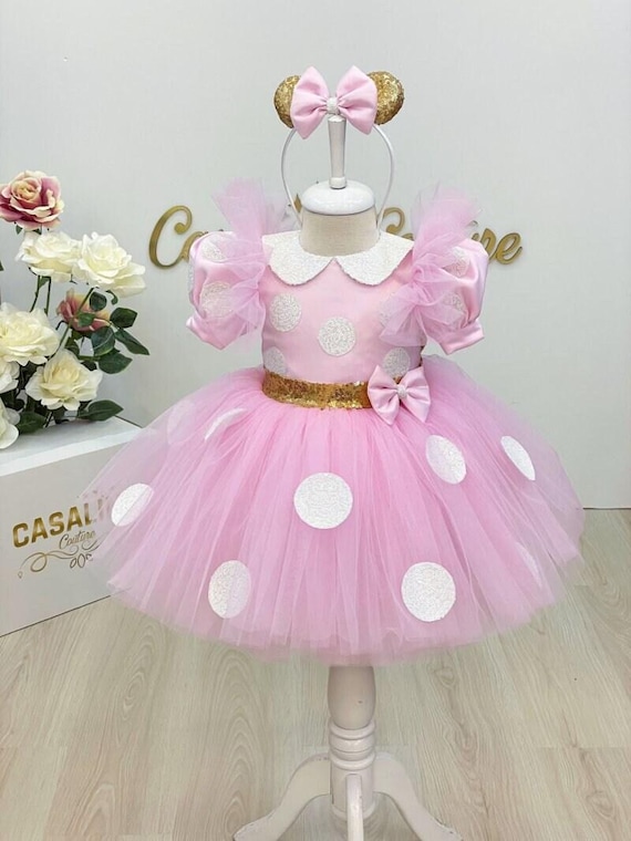 azoosa様 ミニー ピンク 水玉ドレス フリル袖 カチューシャ チュール Amazon.co.jp: [Dressy Daisy] キッズ ミニー 風 ガールズ 水玉 ドット
