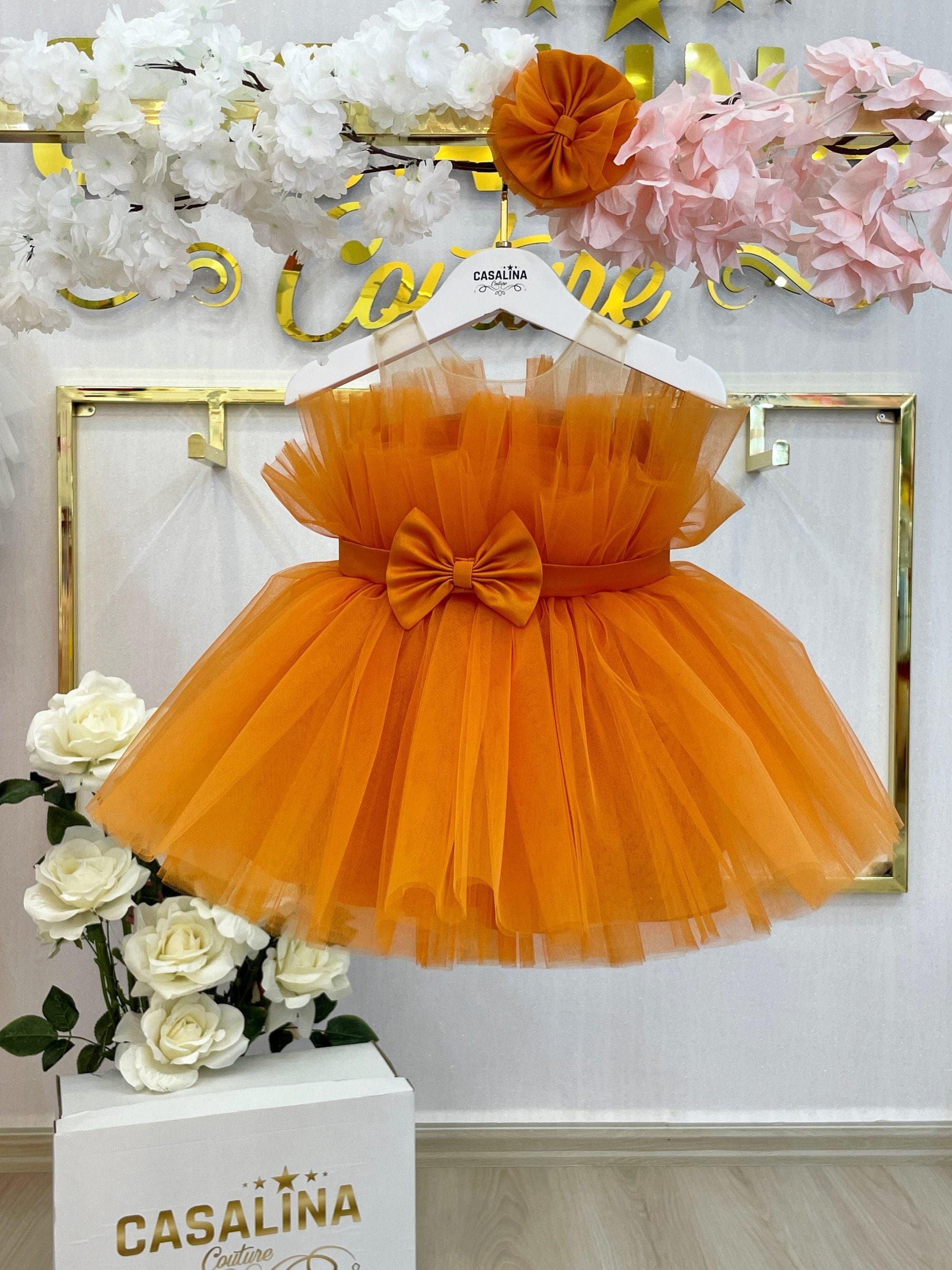 orange dress birthday Handmade Tulle Baby Dress: Photoshoot Dress, Hairband Included autotag_status_active Last Minute 90s Costume Size:20/4XL 4 Years (110cm) 60