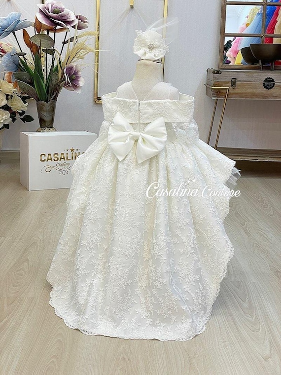 Ophelia Dress. Long Tail White Knee Length Baby Girl Princess Dress. Long  Tail Flower Girl Dress. Baby Girl White Dress for Birthday Wedding - Etsy  Israel