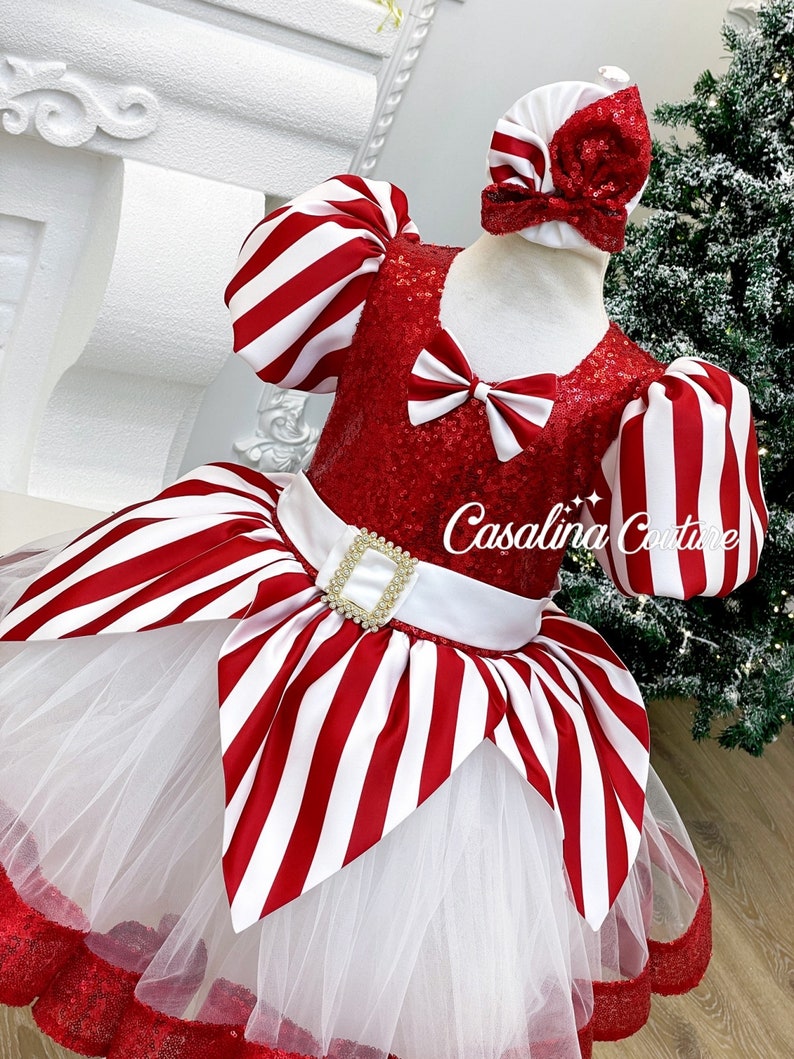 Sugar Cane Dress. Puffy Tiered Red and White Print Knee Length Etsy