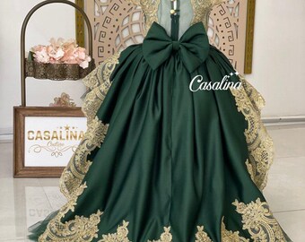 strapless open back dress Dark Green Off Shoulder Formal Ball Gown Prom Dress RS210107 Size 2 / Green main image 1