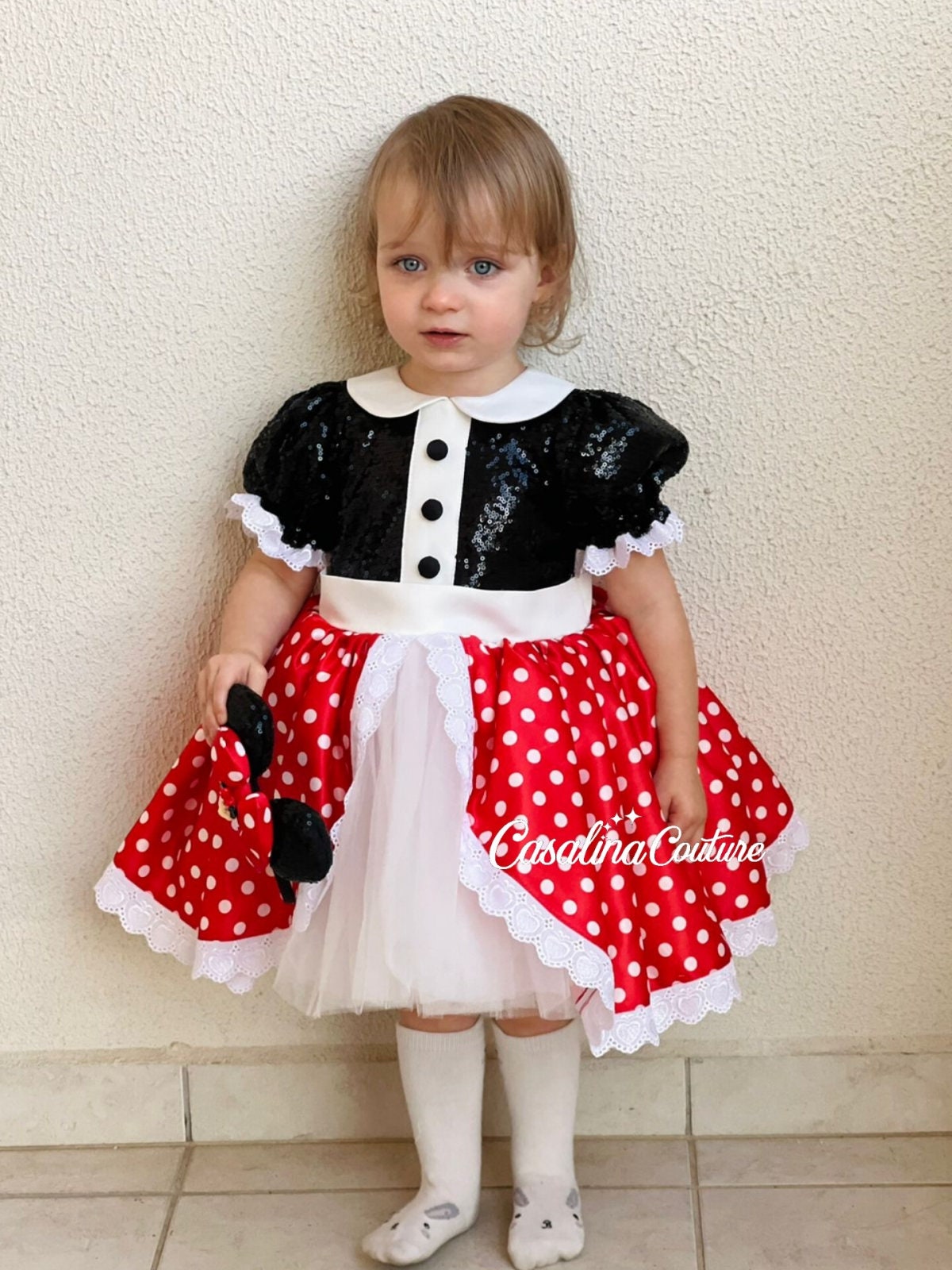 Costume Dress Vestido De Minnie Mouse Rojo Vestido Minnie Rojo Vestido Rojo  De Minnie Mouse Con, image size:1200x1600