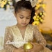 Stunning Red and Gold Sequin Baby Girl Dress