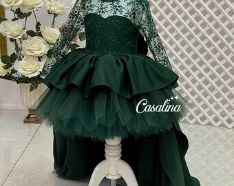 green emerald velvet dress Emerald Prom Dress – Naomi Corset Gown main image 1
