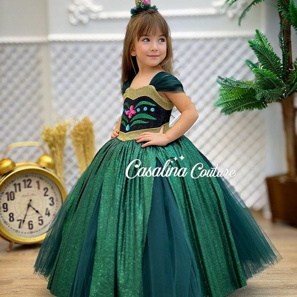 Baby Frozen Anna Costume Dress Etsy