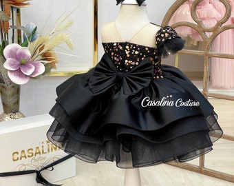 Baby frock black best sale colour