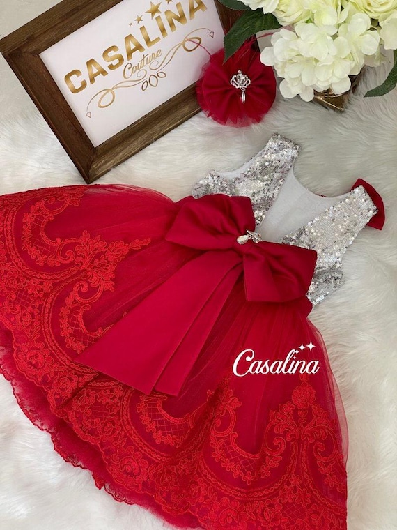 strapless open back dress Maya - Red Dress Maya (Hebrew speaking doll) - מאיה - בובה דוברת עברית main image 1