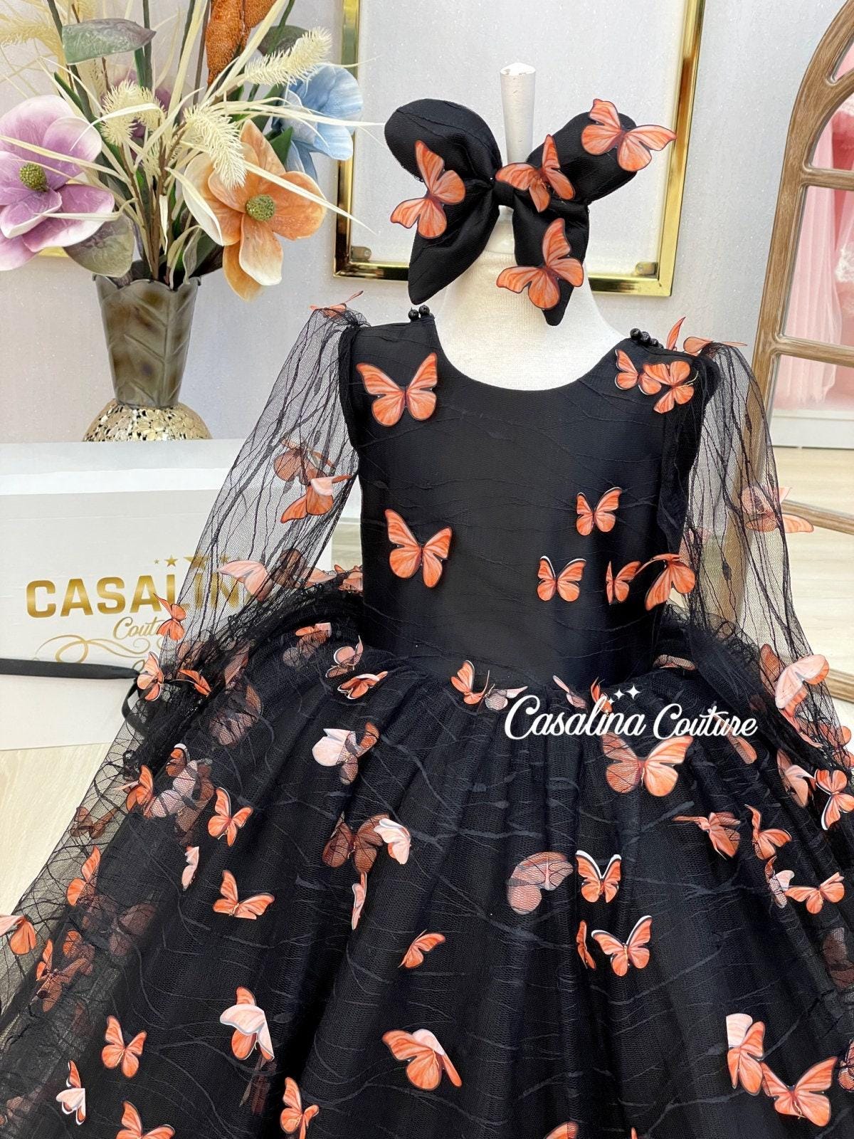 butterfly dress black Aurora Butterfly Gown