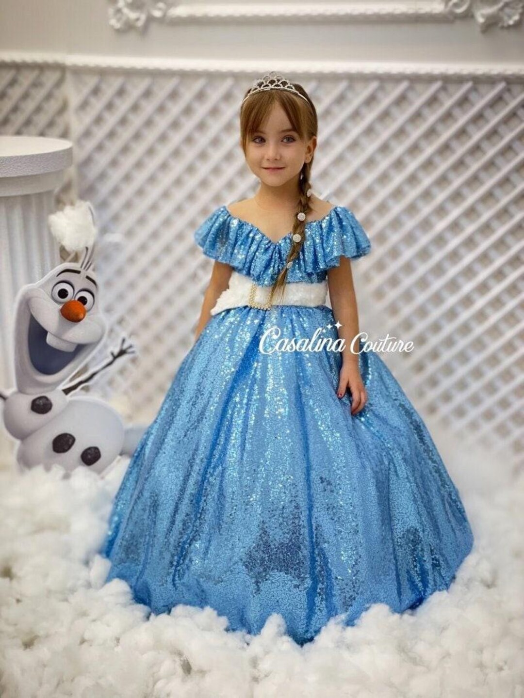 Elsa Dress Sequin. Princess Elsa Dress With Shiny Sequin Fabric. Fluffy Frozen  Elsa Baby Girl Dress With Long Skirt and Cape. Elsa Dress - Etsy