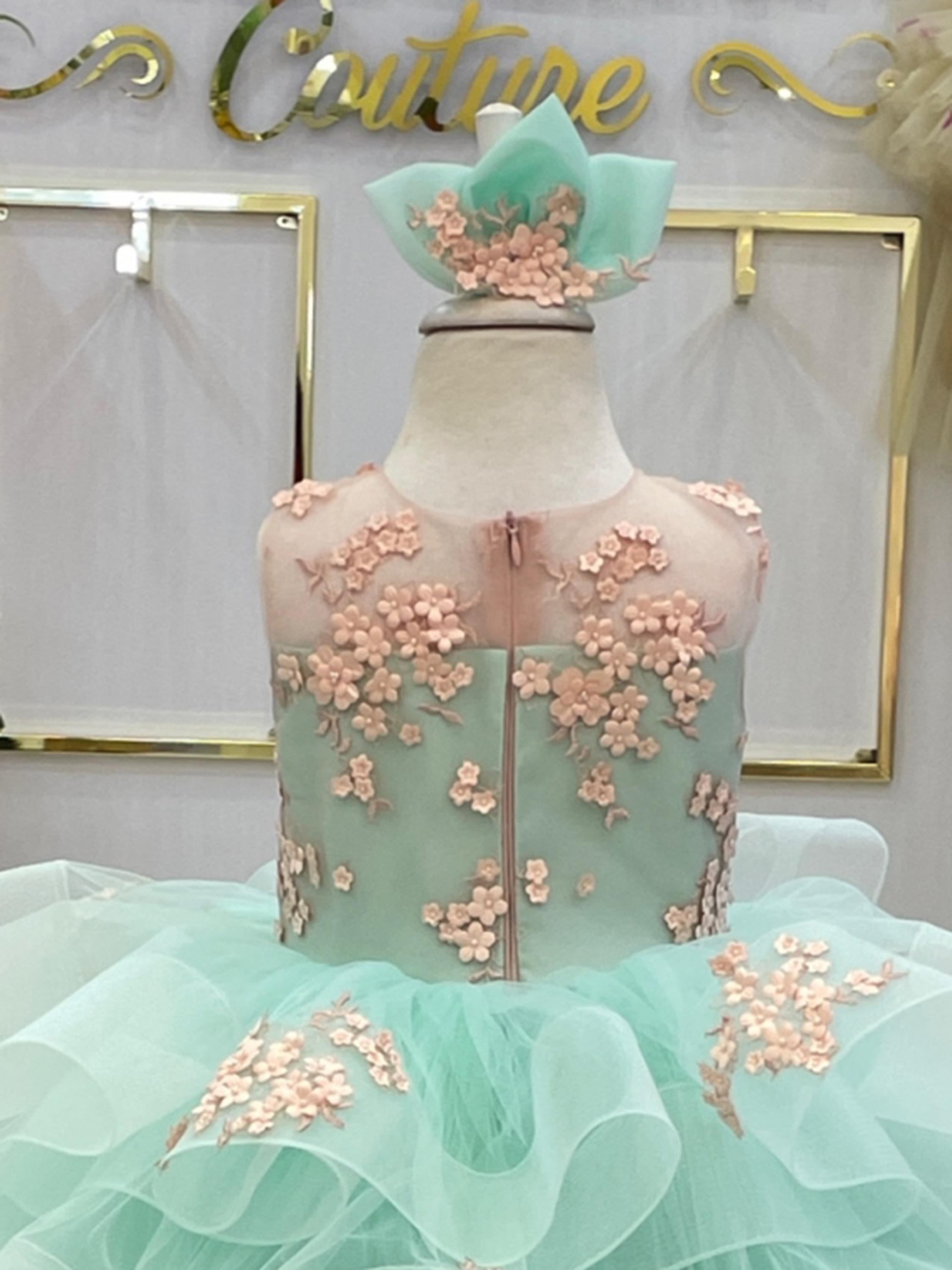 green emerald velvet dress Sea Green Dress with Bow | Harmony Hues