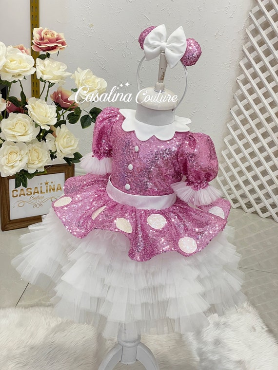 Minnie Sequin Dress Pink Minnie Costume Toddler Minnie - Etsy