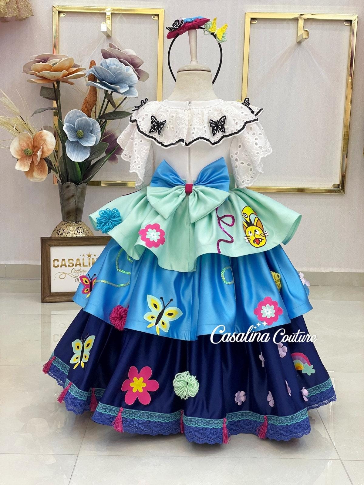 open lace back dress Encanto PEPA Halloween Carnival Suit Cosplay Costume Dress Outfits   TrendsinCosplay
